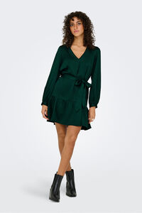 Only Vestido corto con cintur&oacute;n