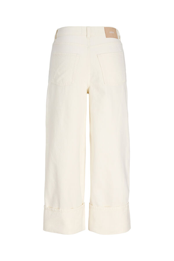 Jack & Jones Jeans wide tiro alto blanco