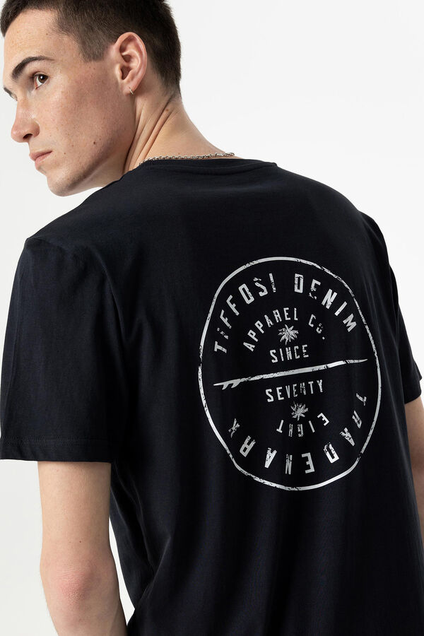 Springfield T-shirt with back print mornarskoplava
