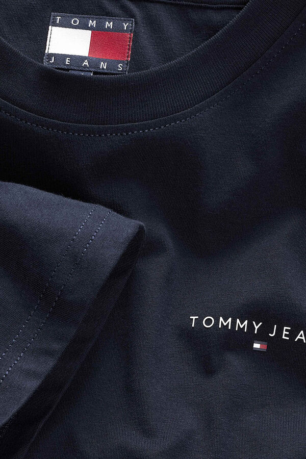 Tommy Jeans Camiseta slim manga corta azul