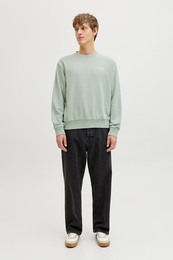 JJ REBEL Sudadera holgada backprint turquesa