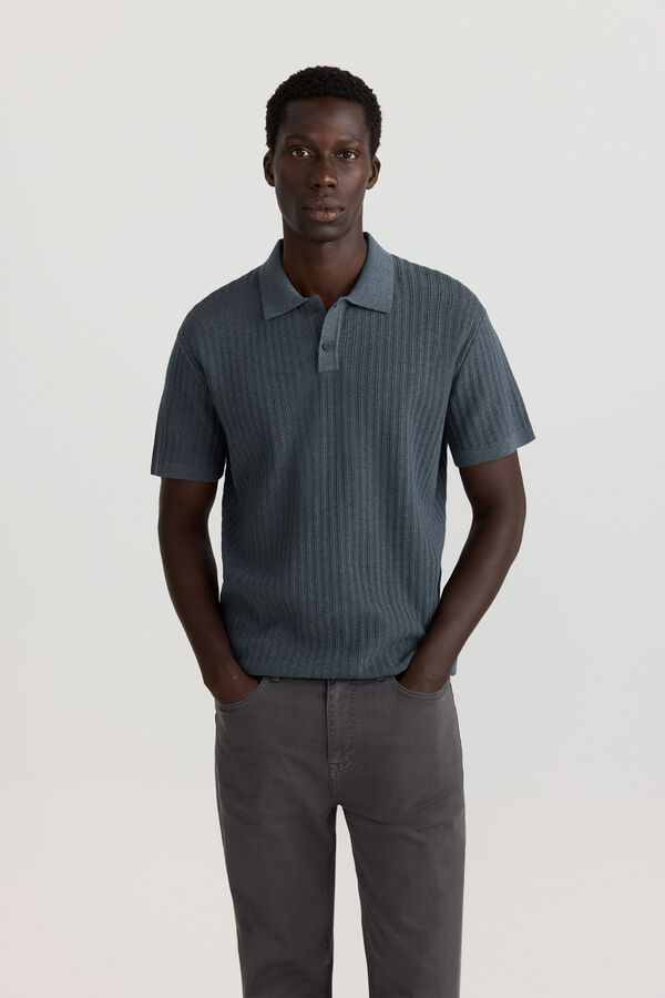 Springfield Vertical structure polo shirt blue