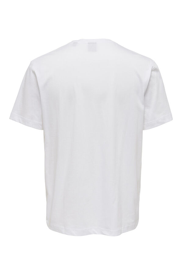 Springfield Basic-T-Shirt Regular-Fit Weiß