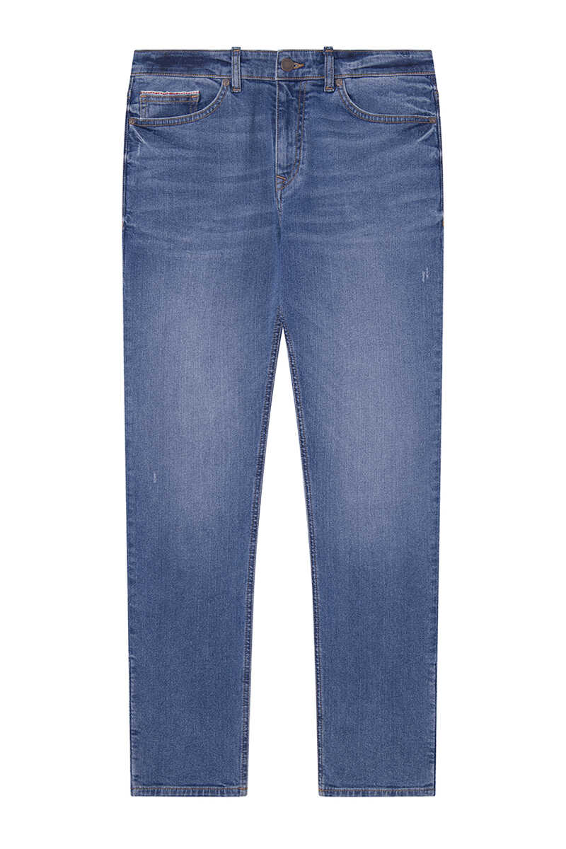 Springfield Medium wash slim fit lightweight jeans steel blue