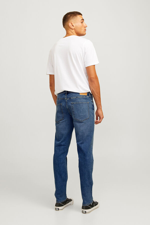 JJ REBEL cal&ccedil;a jeans de corte reto  azul