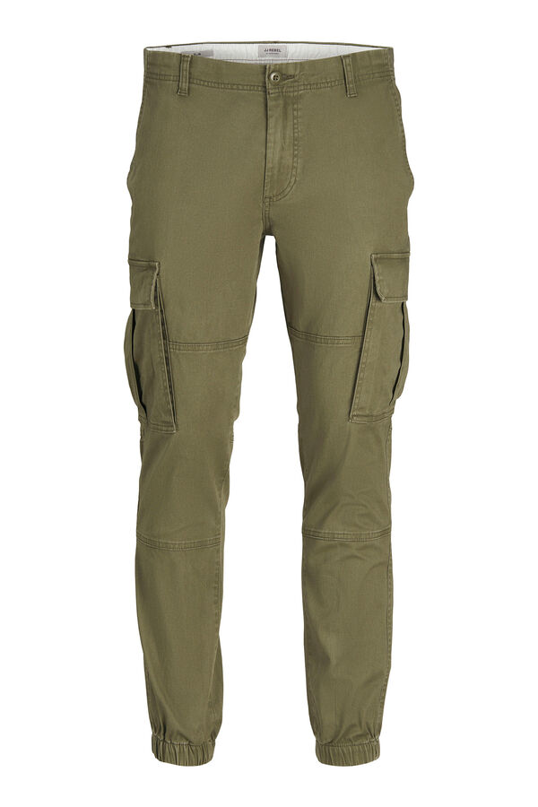 Springfield Slim fit cargo trousers dark green