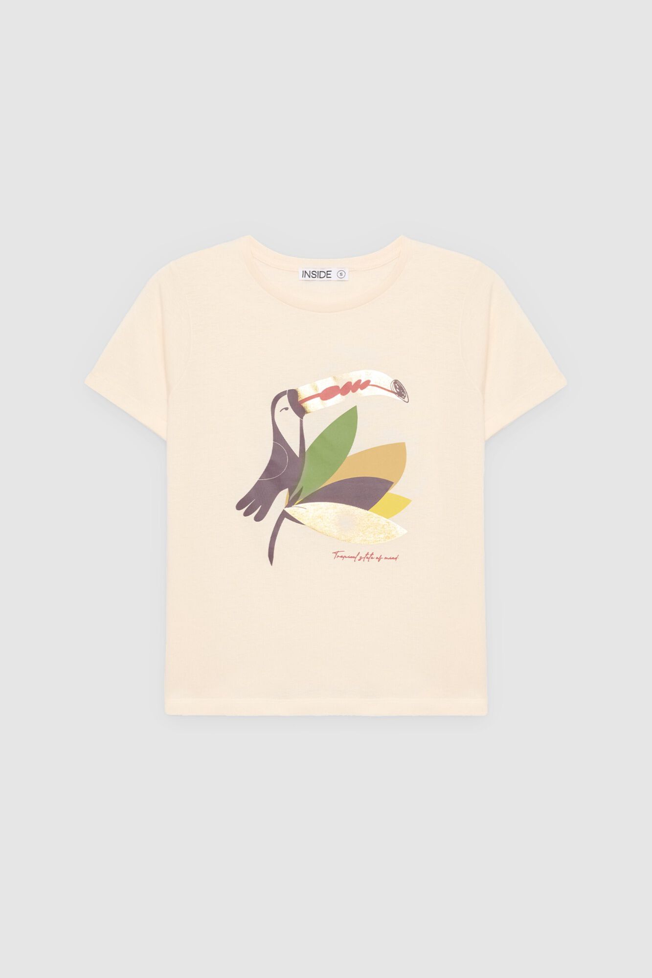 Inside Kurzarm-Shirt mit Print