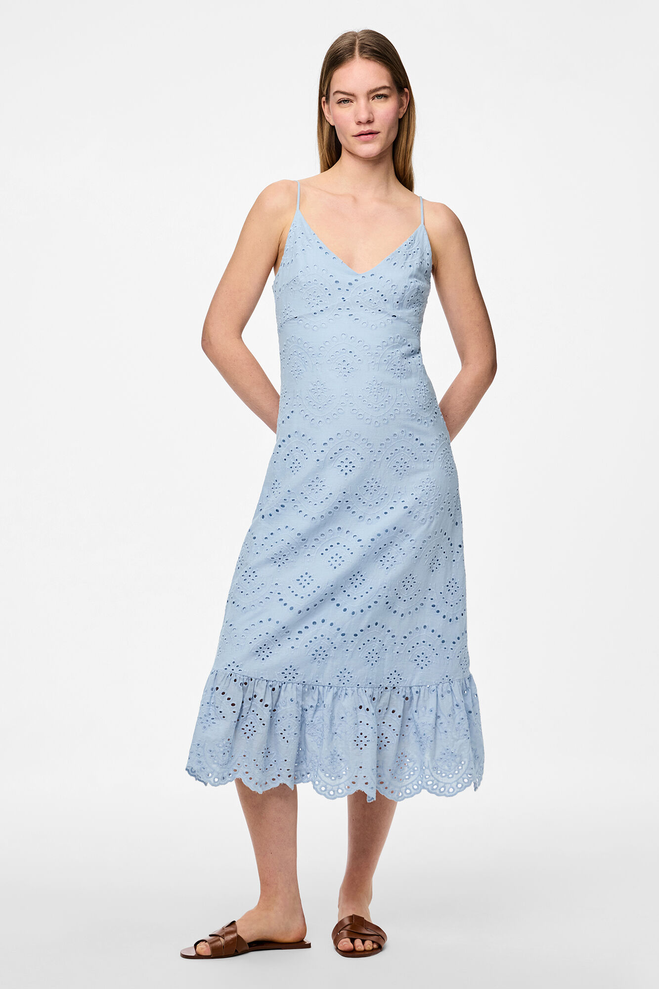 Pieces Vestido midi de tirantes