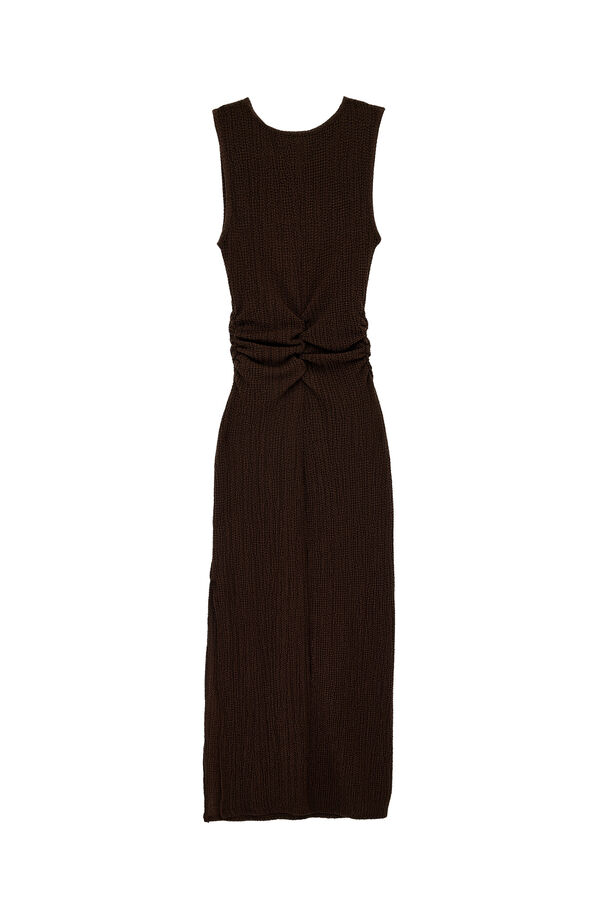 Koton Vestido midi entallado tostado