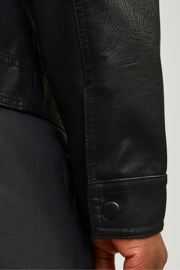 Jack & Jones Synthetic biker jacket black