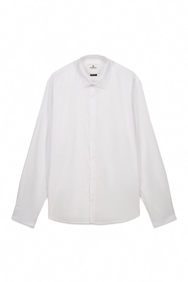 Springfield Easy care structured shirt white