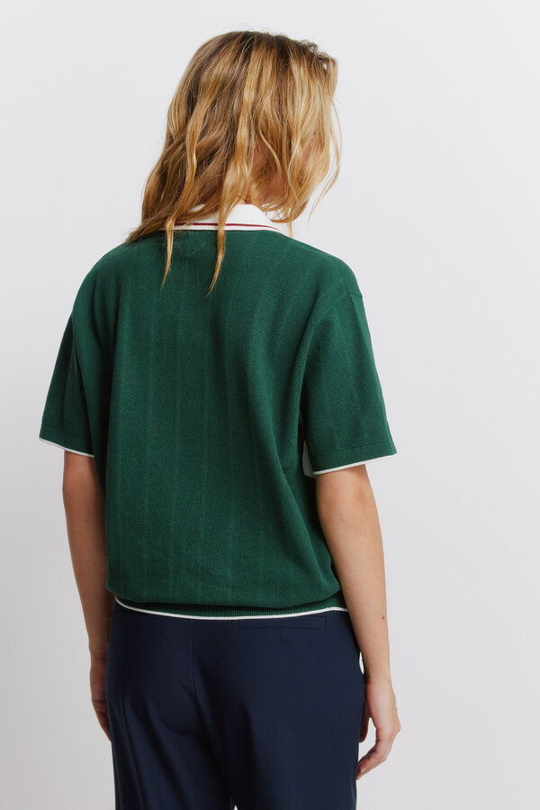 Springfield Polo desportivo com contraste verde