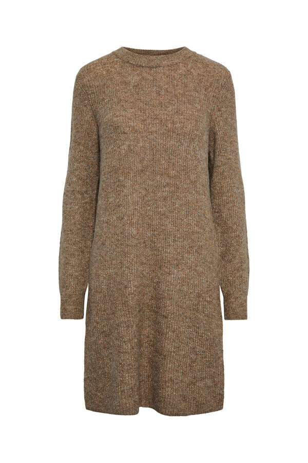 Springfield Short knit dress brown