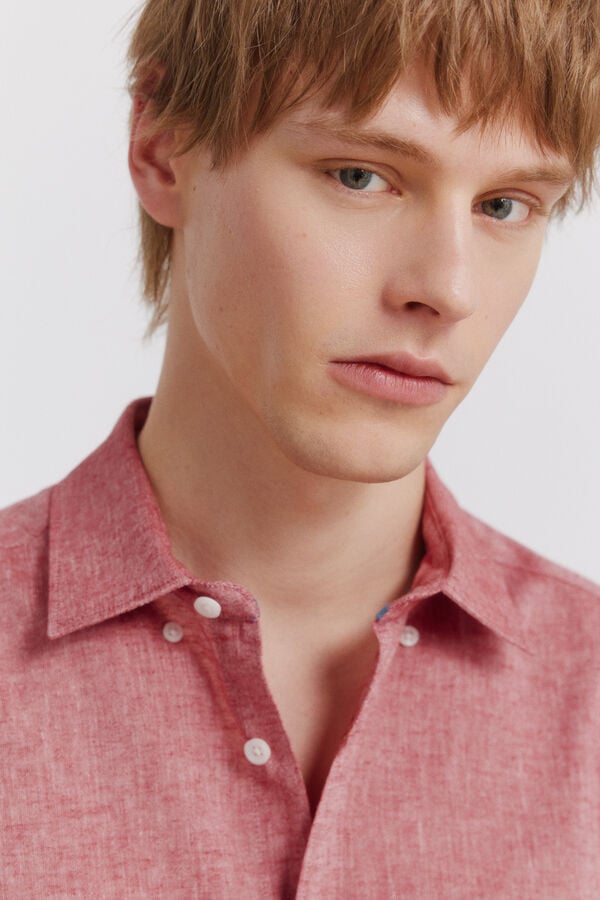 Springfield Linen shirt red
