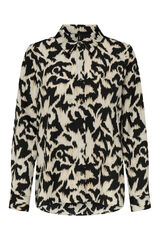 Only Printed long sleeve shirt beige