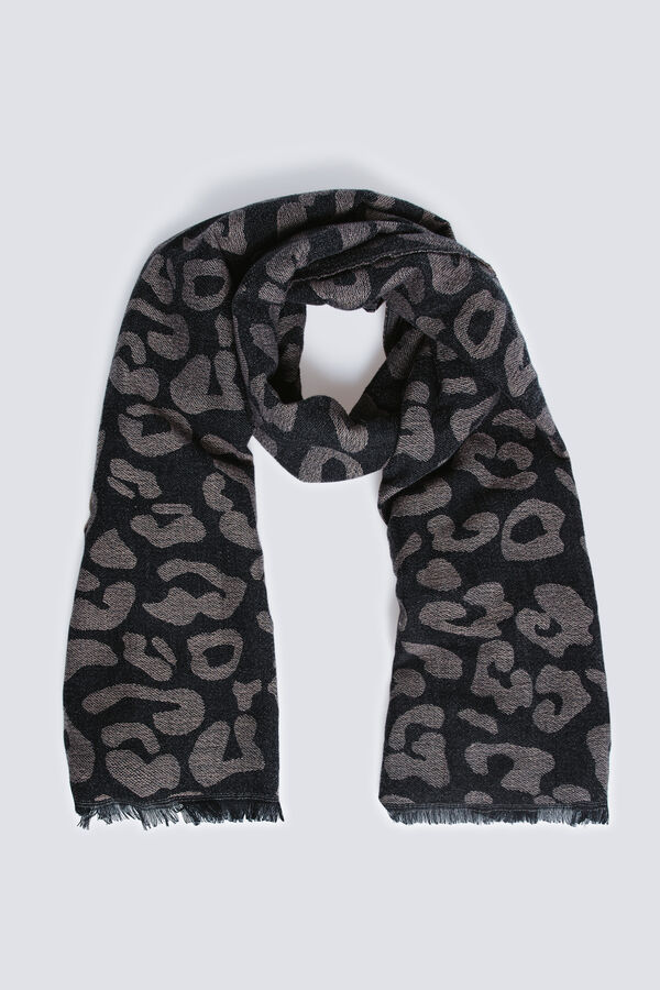 Springfield Bufanda estampado animal gris