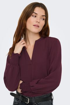 Only Blusa manga larga frunces