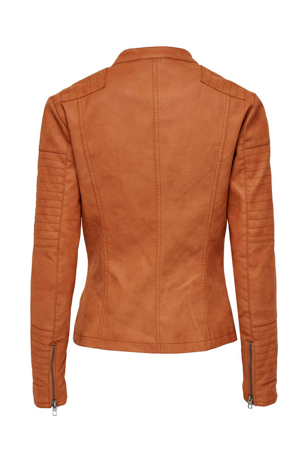 Springfield Biker jacket with zip fastening brun