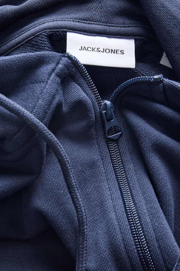 Jack & Jones PLUS Basic zip sweatshirt blue