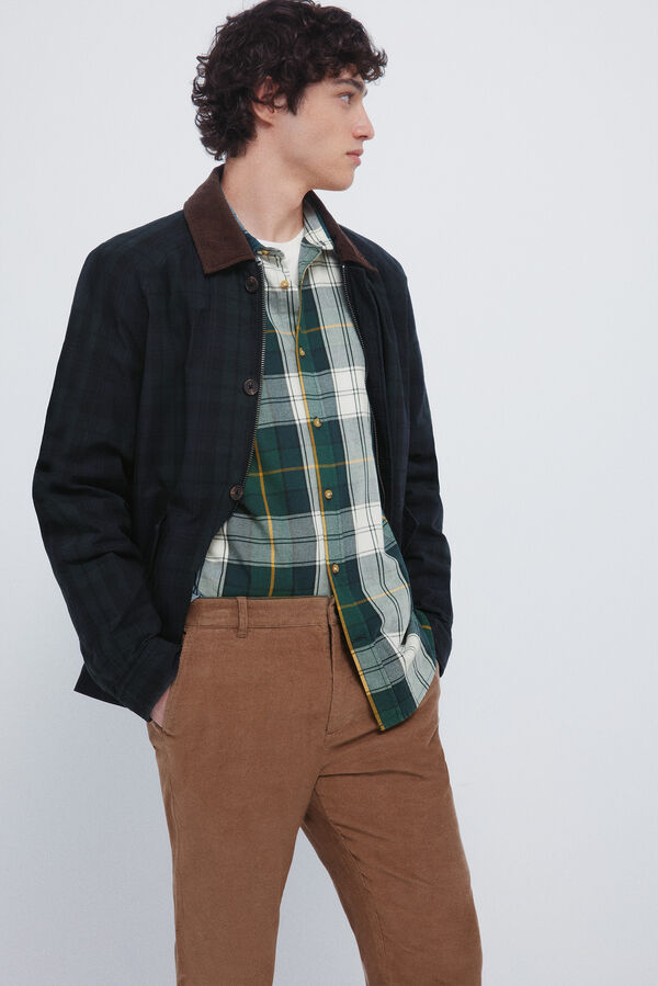 Springfield Čino chino pantalone od mikro somot Bež