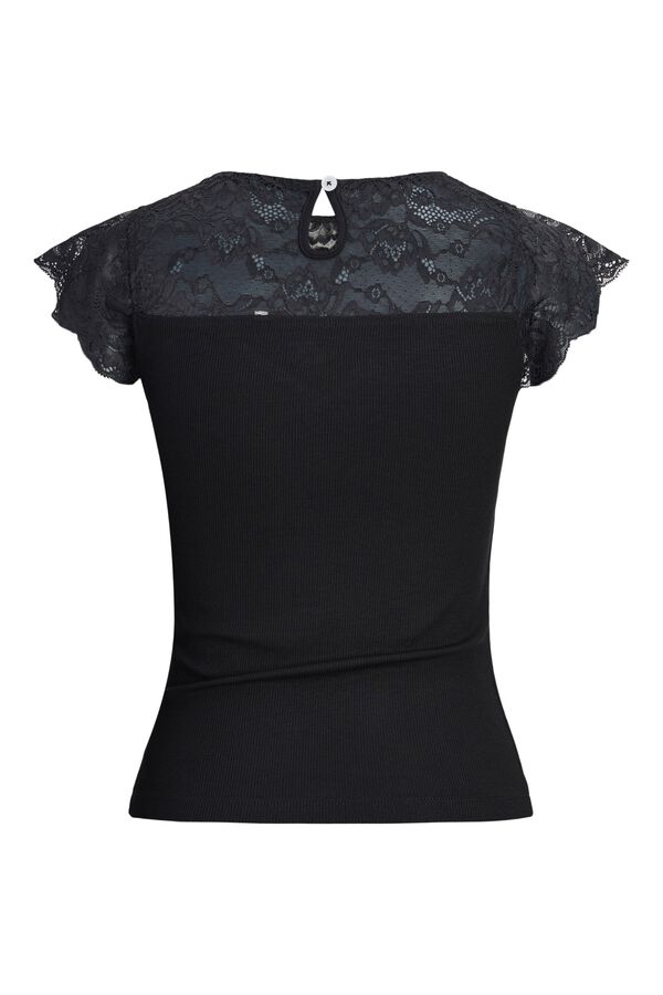 JJ REBEL Top slim sem mangas preto