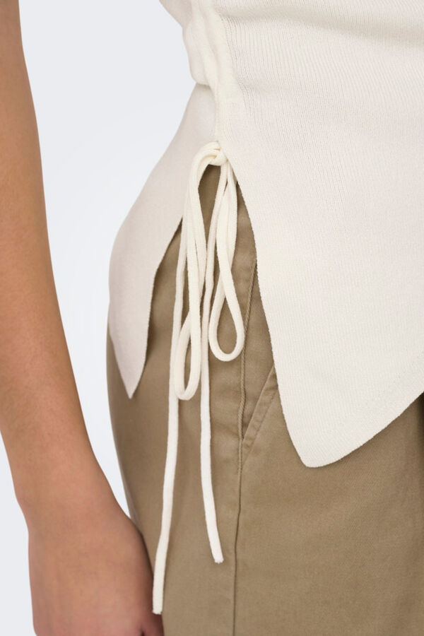 Only Knit tie top white