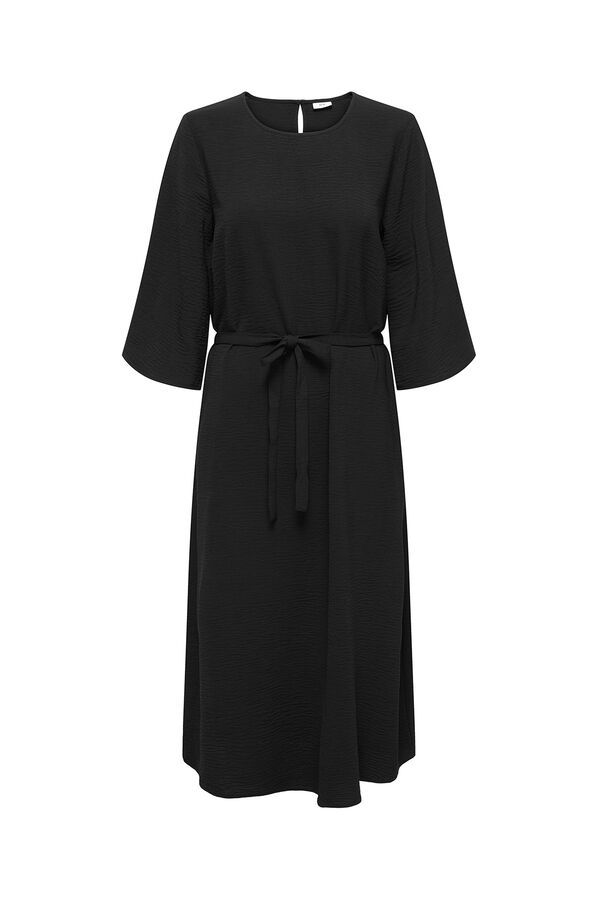 JDY Vestido midi manga 3/4 negro