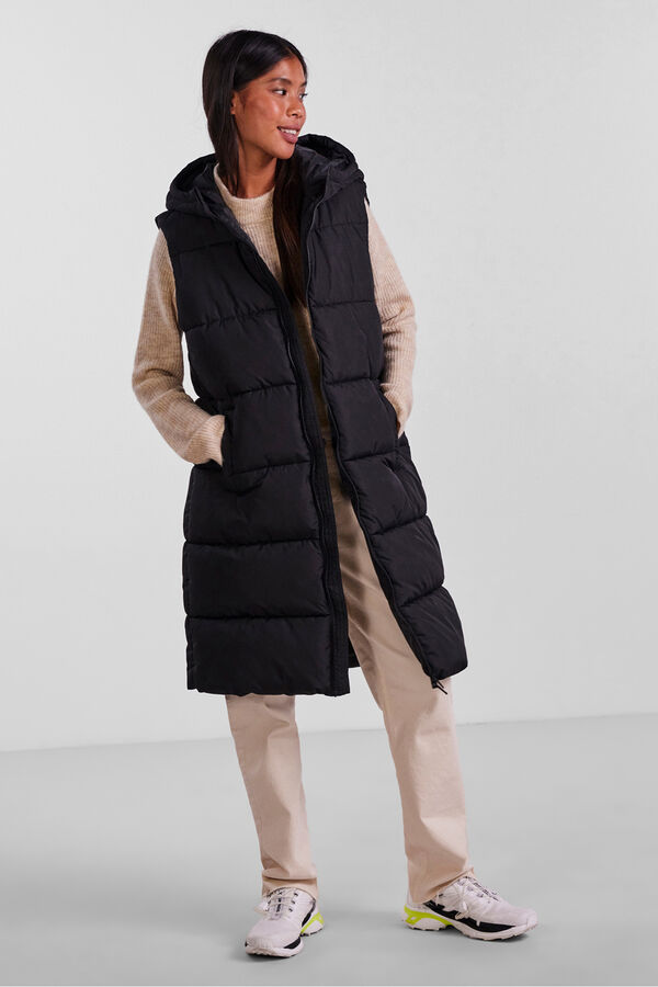 Pieces Quilted gilet Crna
