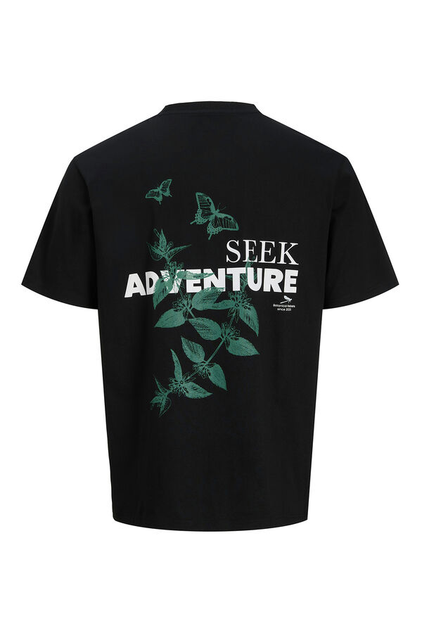 JJ REBEL T-shirt with back print Crna