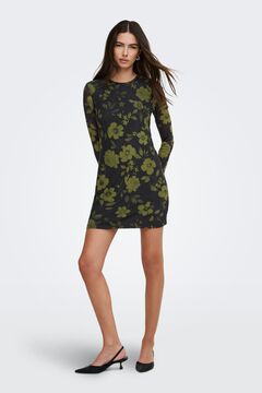 Only Vestido curto semitransparente verde