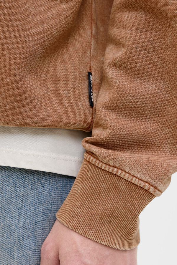 Jack & Jones Sudadera regular fit marr&oacute;n