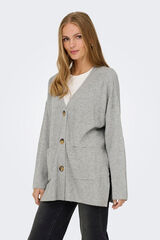 Only Midi cardigan with pockets grey