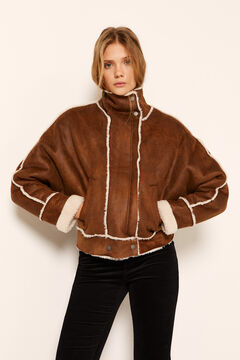 Springfield Oversize double-faced jacket brown