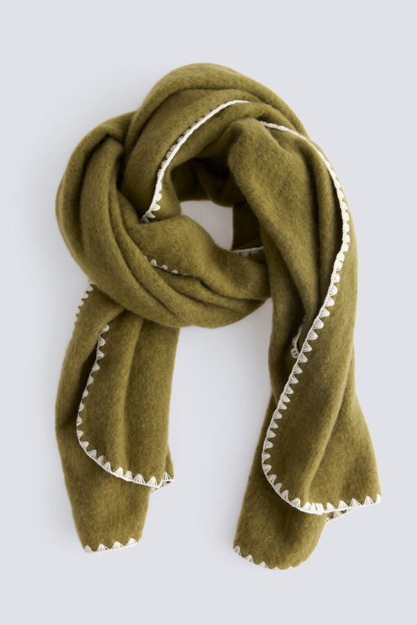 Springfield Plain stitch scarf green