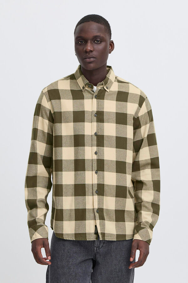 Blend Camisa Manga Larga kaki