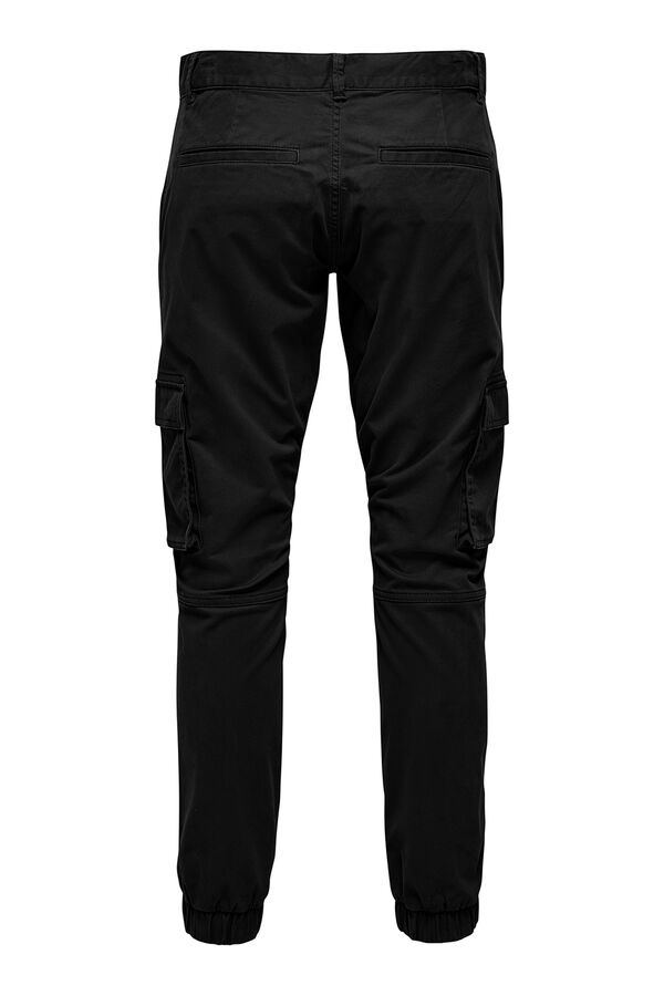 Only & Sons Long cargo trousers black