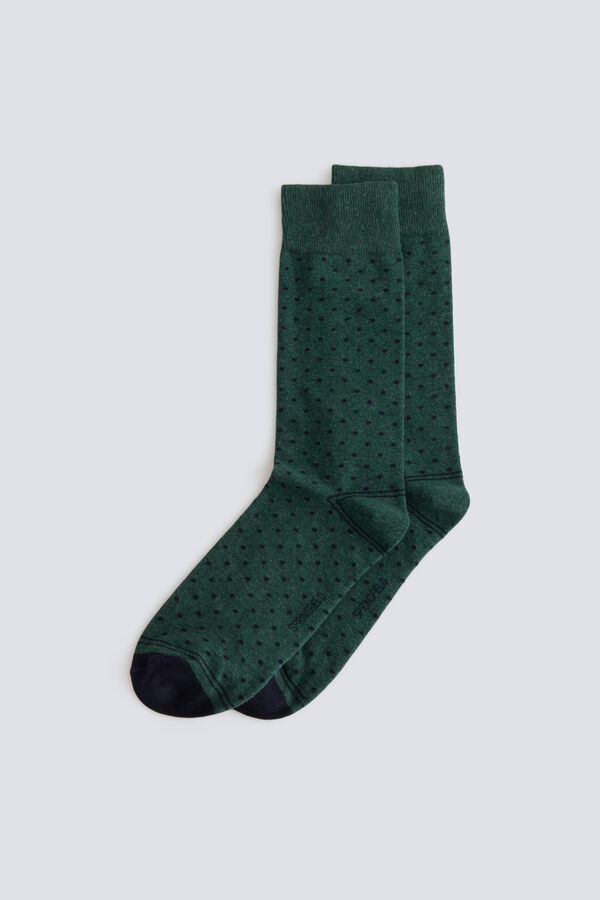 Springfield Micro polka-dots long sock green