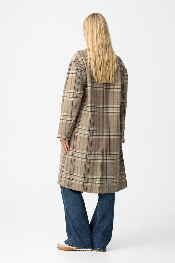 Tiffosi Sobretudo longo com estampado xadrez estampado