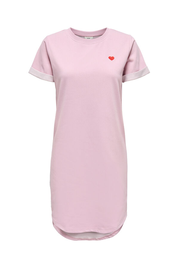 JDY Vestido corto detalle bordado morado/lila