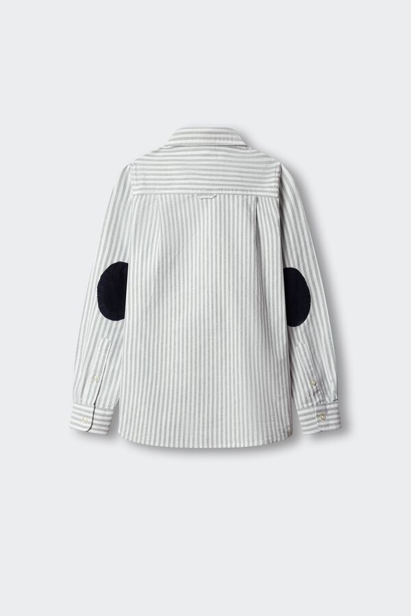 Springfield Kids Striped Oxford shirt green