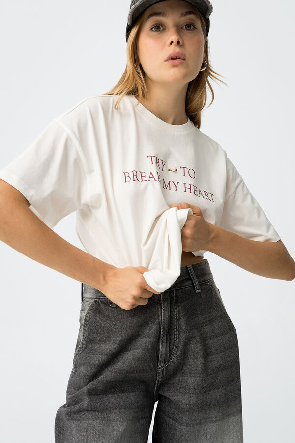 Tiffosi Young Printed T-shirt with appliqué brown