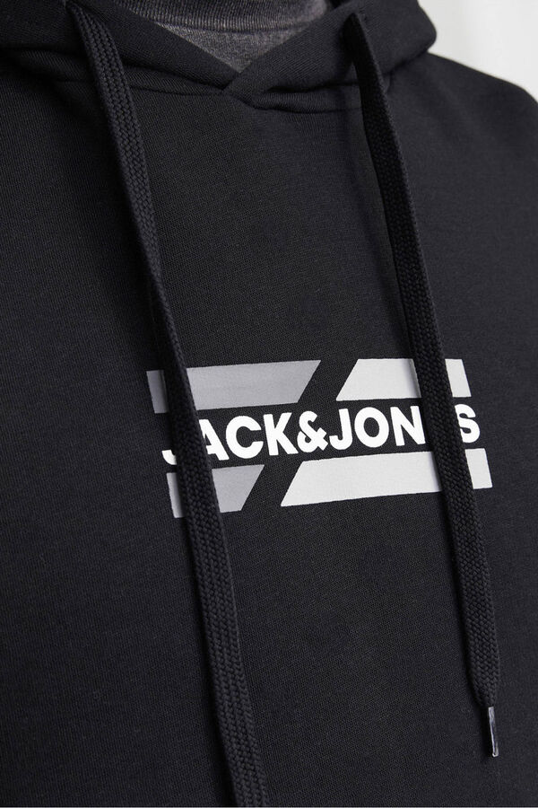 Jack & Jones Sudadera logo frontal negro