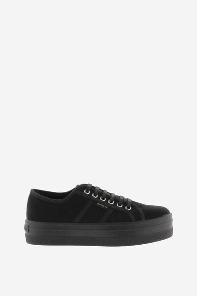 Springfield Recycled suede sneakers with platform black