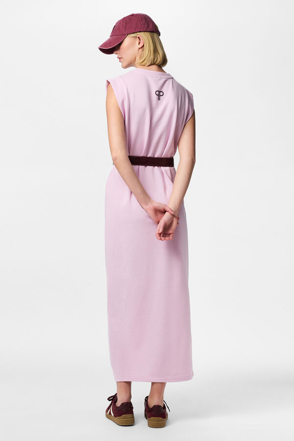 Pieces Cotton long dress pink