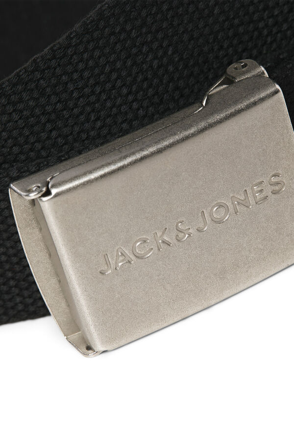 Jack & Jones Cintur&oacute;n lona ajustable negro