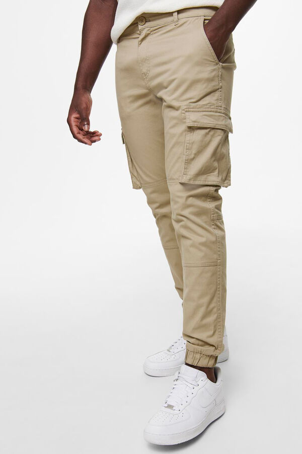 Springfield Men's long cargo pants brown