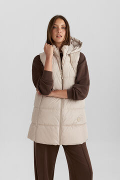 Springfield Long down gilet with hood