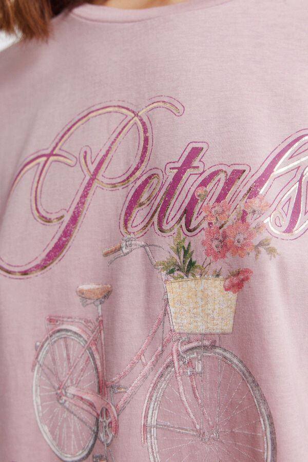 Springfield Majica kratkih rukava bez rukava sa cvetnim dezenom Roze