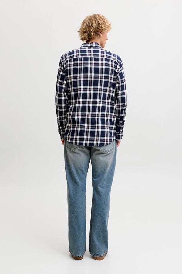 Jack & Jones Plaid regular shirt bleu