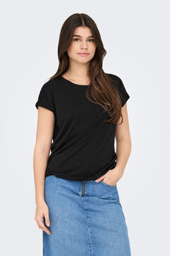 Only Glitzer-T-Shirt mit regular fit Passform Schwarz